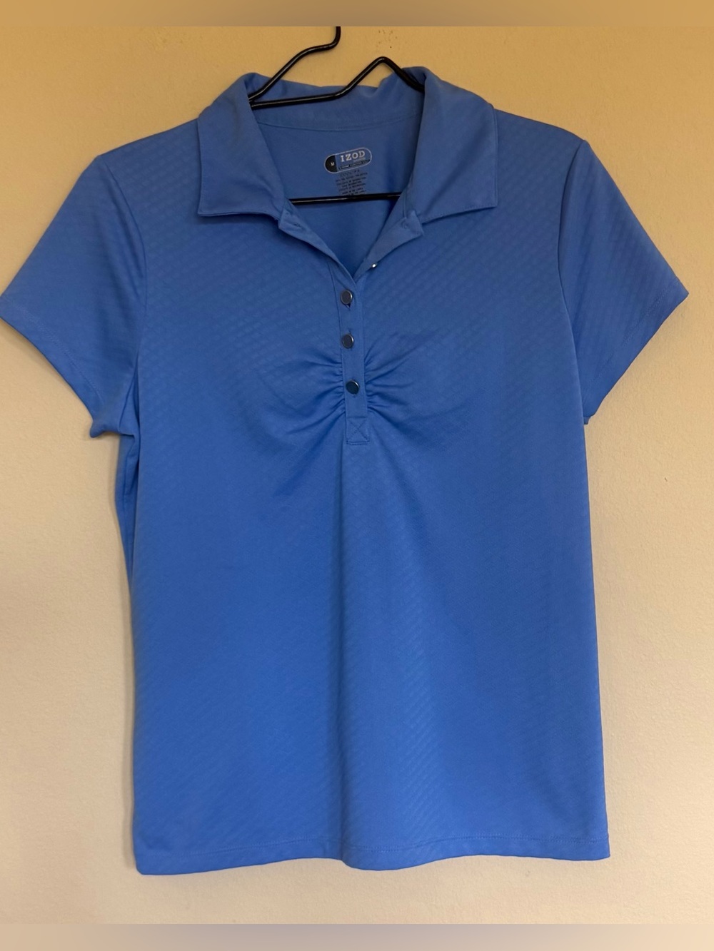 IZOD short sleeve activewear or gold polo size medium